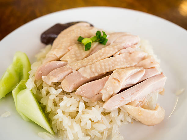 How to make steamed rice topped with chicken